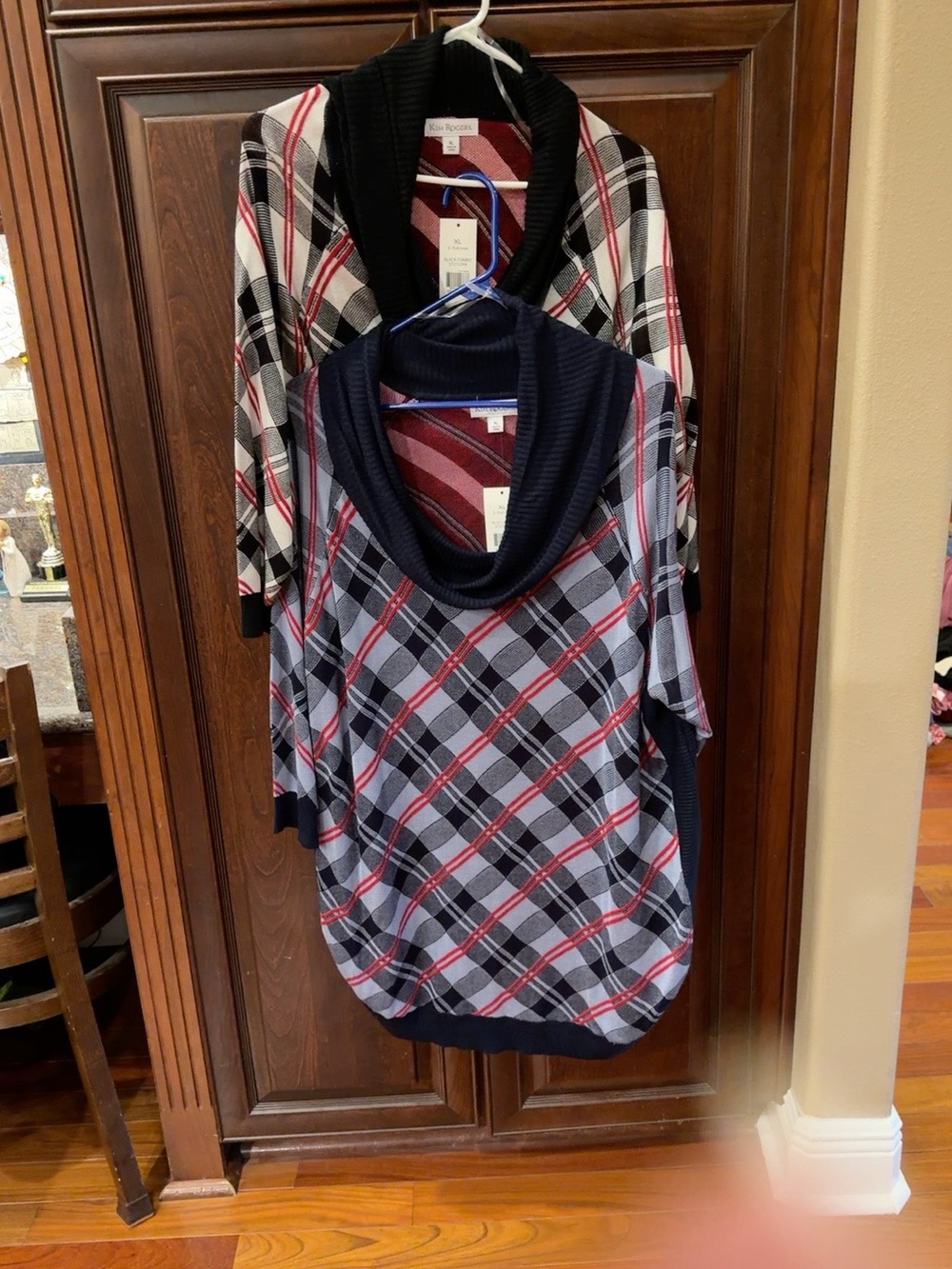 Kim Rogers 2-piece bundle cow-neck, 3/4 sleeve sweaters. Size XL Both NWT